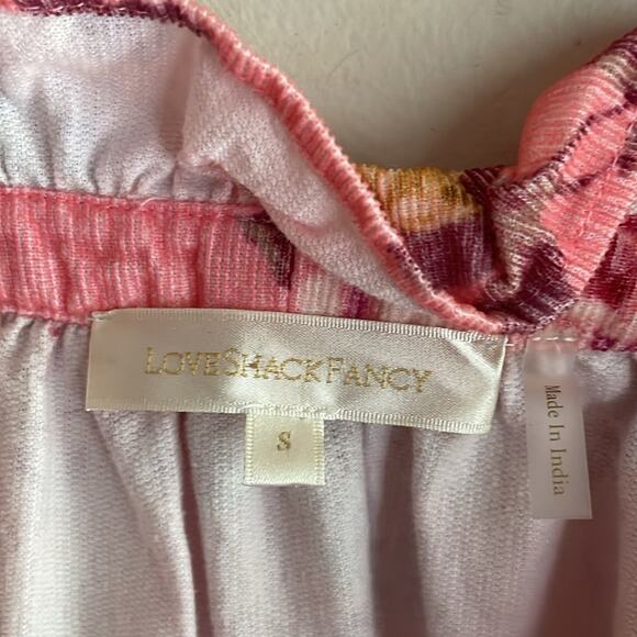 LOVESHACKFANCY Willow Corduroy Top In Charlestown Pink - Picture 7 of 16